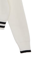 SPELL POINT STRIPE KNIT CARDIGAN IN IVORY image 4
