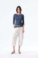 3/4 SLEEVE TOP & TANK LAYERED SET IN SMOKE BLUE image 10