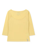 3/4 SLEEVE TOP & TANK LAYERED SET IN YELLOW image 12