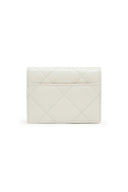 PUFF QUILT WALLET IN IVORY image 8