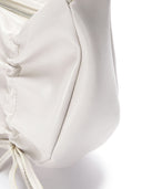 HALF SHIRRING RIBBON ROUND BAG IN DARK SILVER image 5