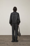 WESTERN DETAIL DENIM LIKE BLOUSON IN BLACK image 7