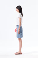 MATIN KIM ARCH LOGO CROP TOP IN WHITE image 7
