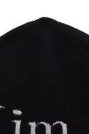 LOGO JACQUARD SHORT BEANIE IN BLACK image 3