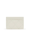 PUFF QUILT CARD WALLET IN IVORY image 2