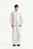 DRAWSTRING HEM CARGO PANTS IN IVORY image 10