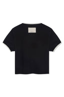 STUD LOGO RINGER TOP IN BLACK image 12