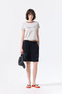TONAL RIB LOGO CROP TOP IN CHARCOAL GREY image 18