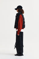 UNBALANCE QUILTED DOWN VEST FOR WOMEN IN BLACK image 16