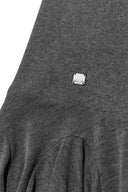 UNBALANCE FLARE FOLDING SKIRT IN CHARCOAL GREY image 4