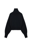 HIGH NECK EMBROIDERED LOGO ZIP UP FOR WOMEN IN BLACK image 2