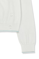BACK LOGO SHEER CARDIGAN FOR WOMEN IN WHITE image 15