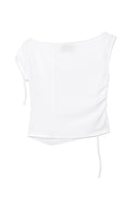 STRING OFF SHOULDER SLIM TOP IN WHITE image 12