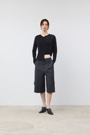 CARGO DETAIL BERMUDA PANTS IN CHARCOAL GREY image 10