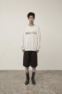 COLOR TRIM LINE LOGO PULLOVER IN IVORY image 16