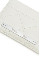 PUFF QUILT CARD WALLET IN IVORY image 4
