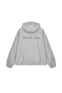 BACK LOGO HOODY WIND BREAKER IN LIGHT BEIGE image 2