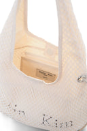 SIDE STRAP MESH MINI TOTE BAG IN IVORY image 4