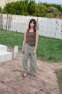 STRING NYLON CARGO PANTS IN KHAKI image 10