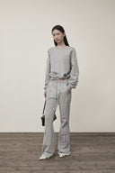 SHOULDER HOLE SWEATSHIRT IN GRAY image 18