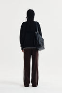 MATIN MIXED YARN KNIT PULLOVER IN DARK NAVY image 19