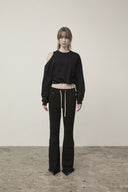 SHOULDER HOLE SWEATSHIRT IN BLACK image 5