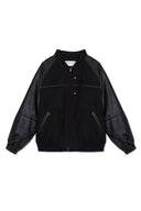 STUNNING POINT FAUX LEATHER JUMPER FOR WOMEN IN BLACK image 2