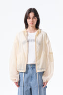 BACK LOGO HOODY WINDBREAKER FOR WOMEN IN CREAM image 19