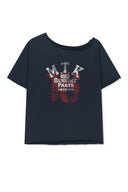 MTK 16 GRAFFITI LOGO ASYMMETRIC TOP IN NAVY image 12