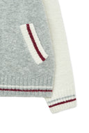 HIGH NECK RAGLAN KNIT ZIP UP FOR MEN IN IVORY image 4