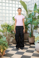 STITCH POINT SMALL LOGO TOP IN PINK image 13