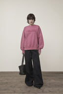 VINTAGE COLOR DYING LOGO SWEATSHIRT IN PINK image 18