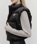 W CLASSIC LOGO CROP DOWN VEST IN BLACK image 13