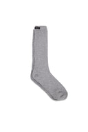 SMALL LOGO POINT RIBBED SOCKS IN GRAY image 6