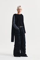 WEAVING LONG SLEEVE TOP IN BLACK image 9
