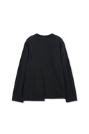 ASYMMETRIC LOGO TOP IN CHARCOAL GREY image 2