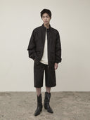 BACK POCKET GLITTER BERMUDA SWEATPANTS FOR MEN IN BLACK image 9