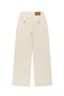 STUD POINT COLOR DENIM PANTS IN CREAM image 2