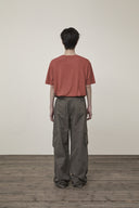 STAMP LOGO GRAPHIC OVERSIZE TOP FOR MEN IN BRICK image 7