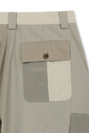 PATCHWORK CARGO BERMUDA PANTS FOR MEN IN BEIGE image 6