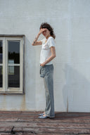 APPLIQUE LOGO PATCH TOP IN CREAM image 13