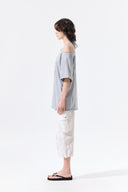 MTK 16 GRAFFITI LOGO ASYMMETRIC TOP IN GRAY image 8