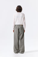 BACK LOGO SHEER CARDIGAN FOR WOMEN IN WHITE image 19