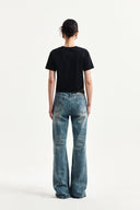 LABEL POINT LETTERING CROP TOP IN BLACK image 7