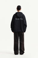 BACK LOGO HOODY WIND BREAKER IN BLACK image 8