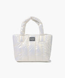 CLASSIC LOGO MATT METALLIC PADDING BAG IN IVORY image 10