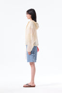 BACK LOGO HOODY WINDBREAKER FOR WOMEN IN CREAM image 20