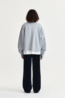 RAW CUT APPLIQUE SWEATSHIRT IN GRAY image 20