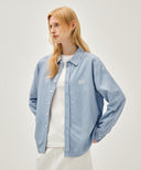 CLASSIC LOGO LINEN SHIRT IN SKY BLUE image 10