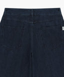 M WIDE FIT TUCK SUMMER DENIM PANTS IN INDIGO